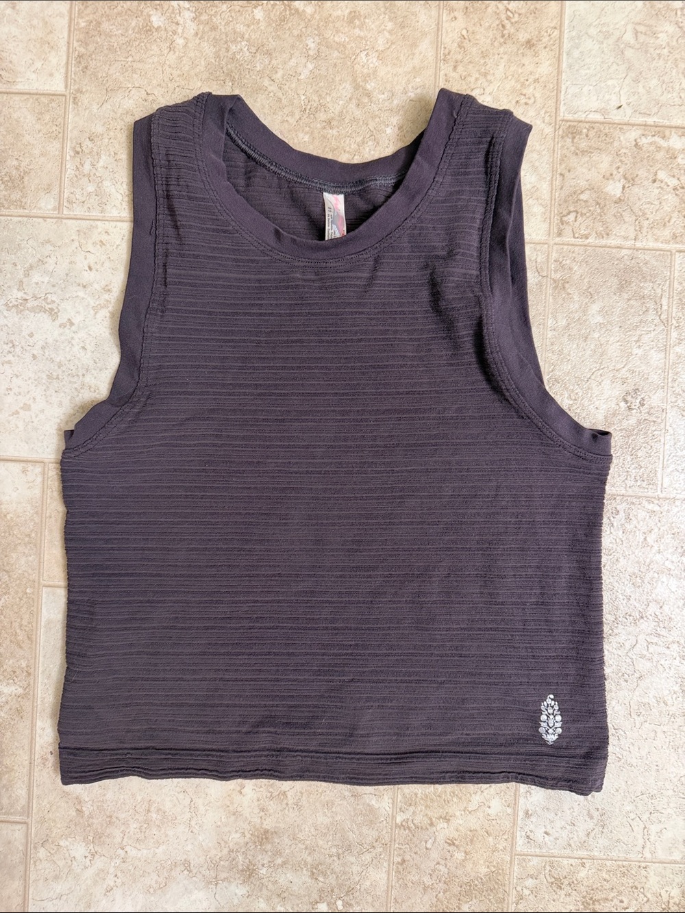 FP Movement by Free People Brown Ribbed Tank